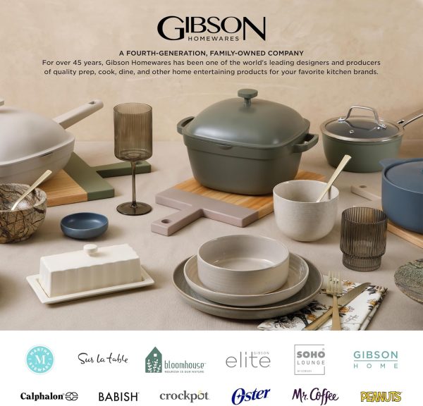 Gibson Home Rothernberg Stackable 40 Piece, Service for 8, White Porcelain Plates and Bowls Set - Image 7